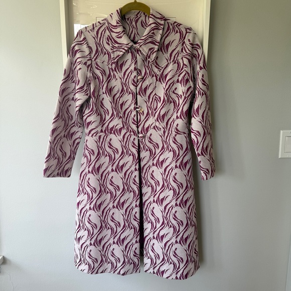 Jackets & Blazers - Vintage Jacquard Swing Coat Jacket Women’s Small